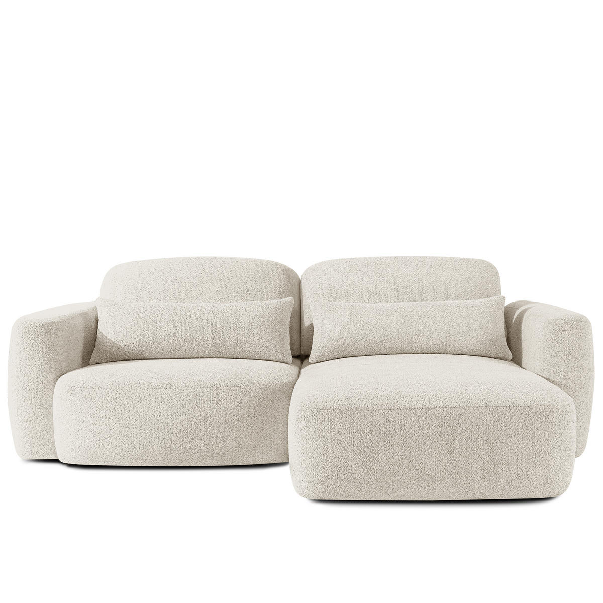 SITZGARNITUR ELOSA - Weiß, Holz/Textil (245/85/165cm) - KONSIMO®