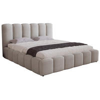 POLSTERBETT 200x200 cm Florent, Bettkasten, Samt, Hellgrau - Hellgrau, Holz/Textil (200/200cm) - Emporius