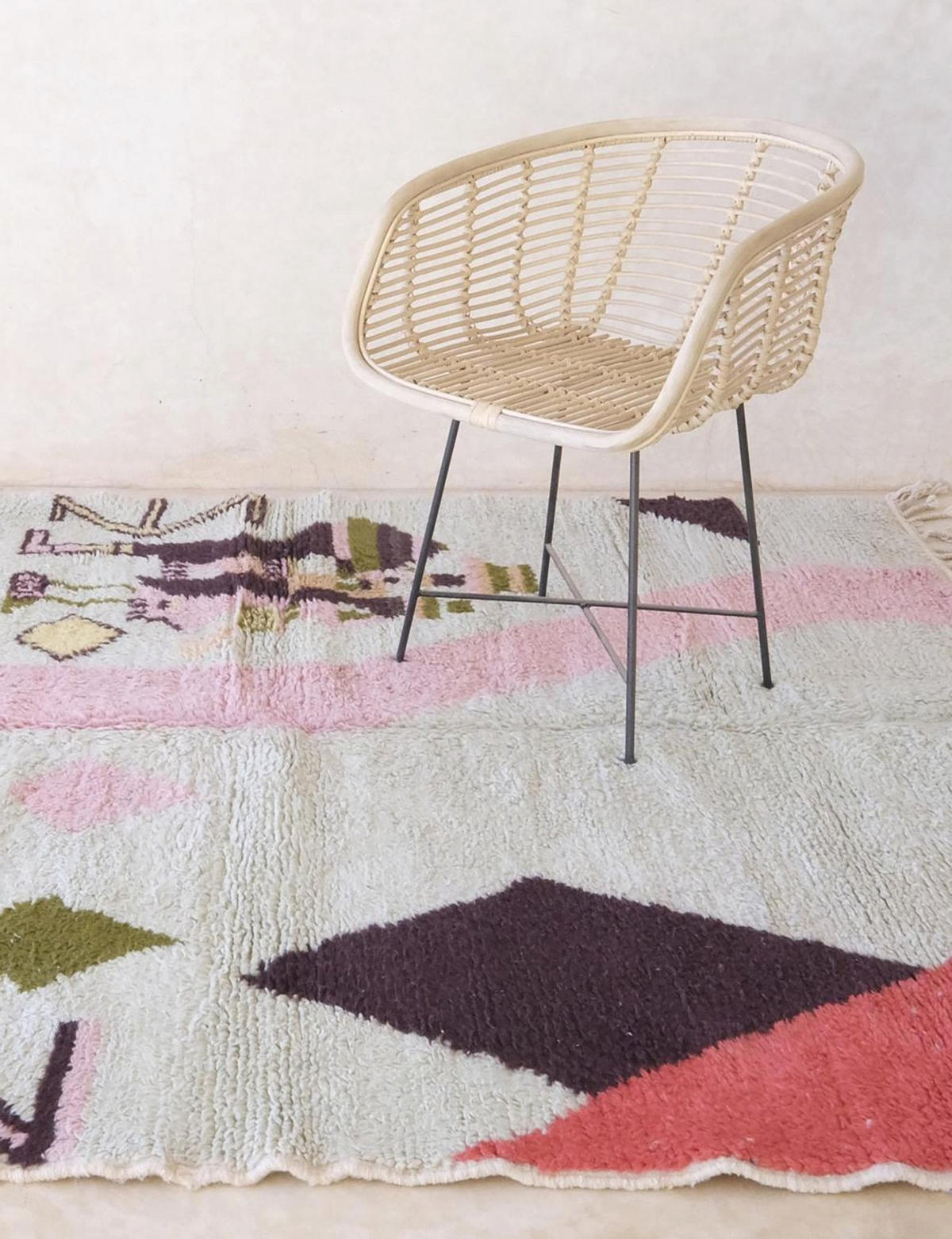 BERBERTEPPICH aus reiner Wolle 184x 232 cm - Grün, Naturmaterialien (184/232cm) - AFK Living