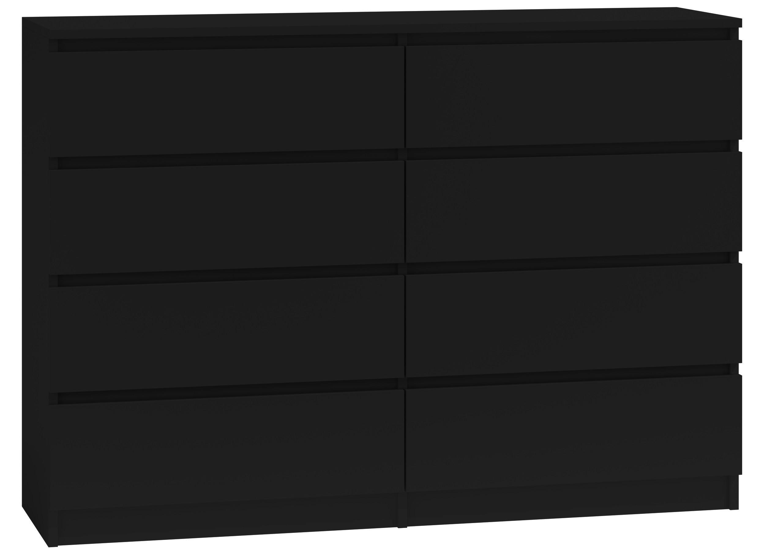 KOMMODE MALWA M8 140 - SCHWARZ - Schwarz, Holzwerkstoff (138/97/40cm) - CDF