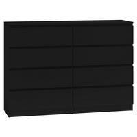 KOMMODE MALWA M8 140 - SCHWARZ - Schwarz, Holzwerkstoff (138/97/40cm) - CDF