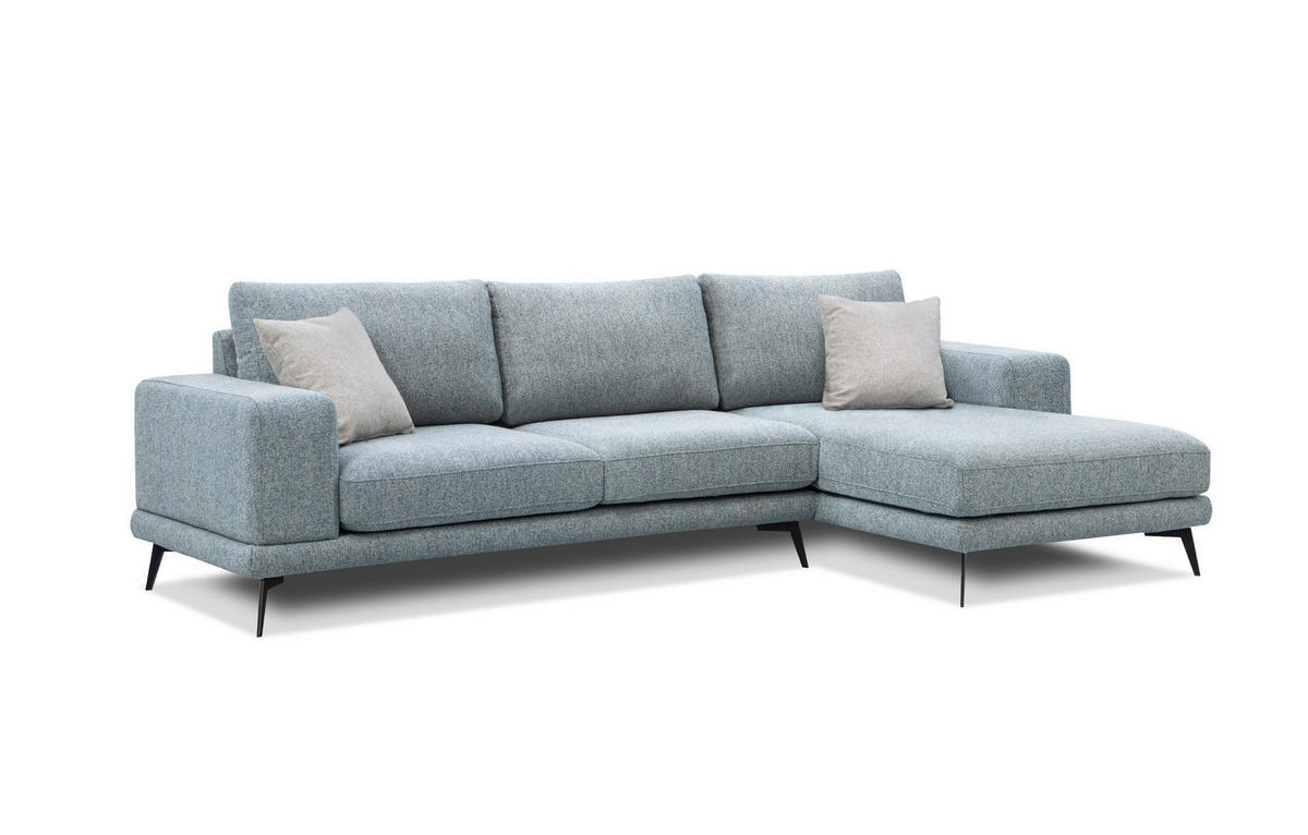 ECKSOFA MEDIOLANE 4-Sitzer, mintgrün - Mintgrün, Holzwerkstoff/Textil (282/219cm) - Courtois Laville