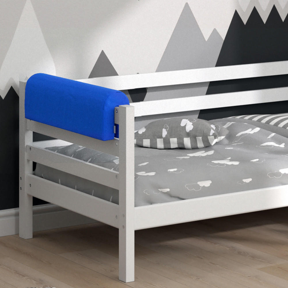 BETTUMRANDUNG Blau 70 x 20 cm - Dunkelblau, Textil (70/20/14cm) - VitaliSpa