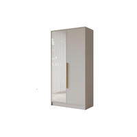 KLEIDERSCHRANK - LUSSO - 102 - Kaschmir - Kaschmir/Schwarz, Holzwerkstoff (102/200/51cm) - ALTDECOR