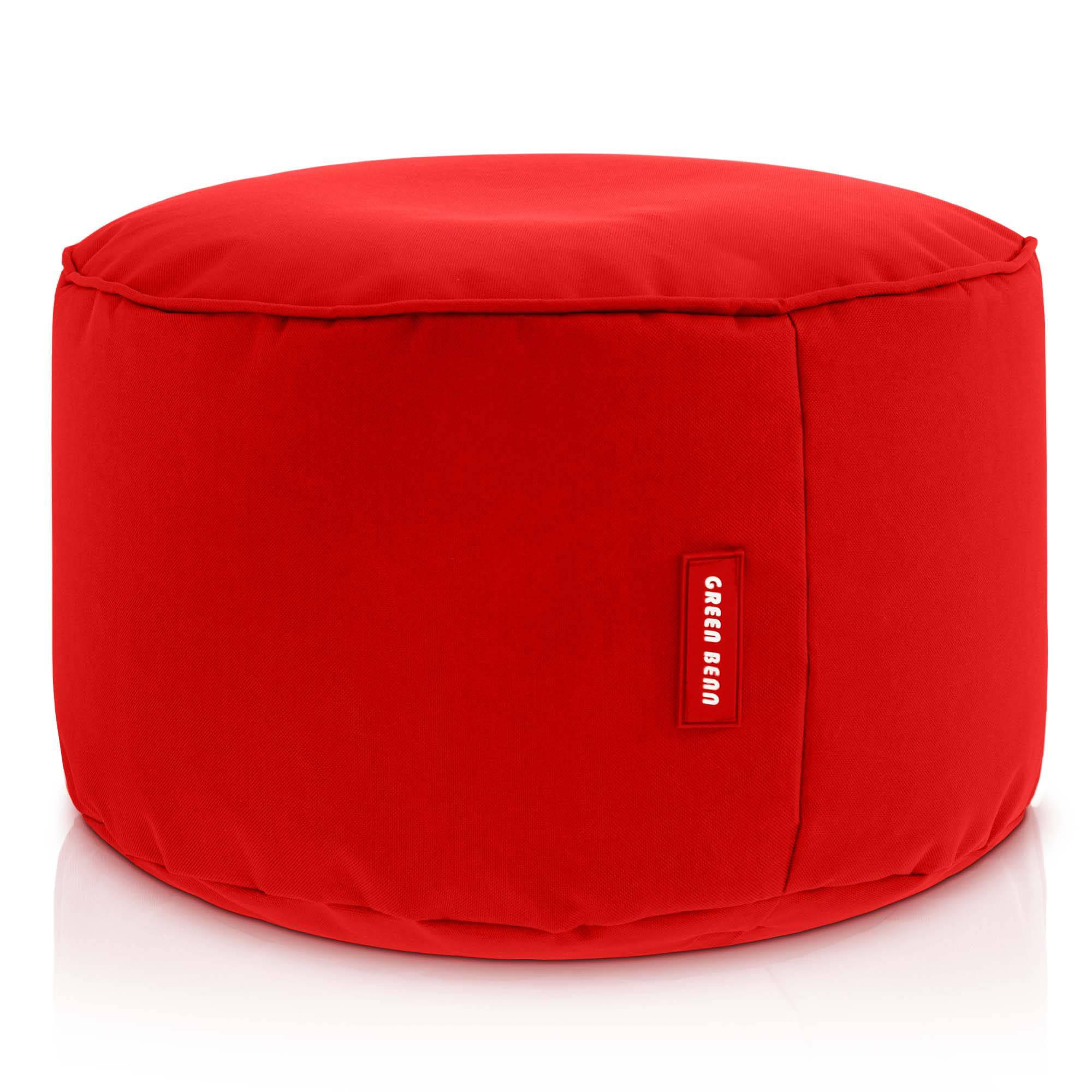 SITZSACK-HOCKER Pouf "Stay" 45x25cm - Rot, Textil (45/25/45cm) - Green Bean