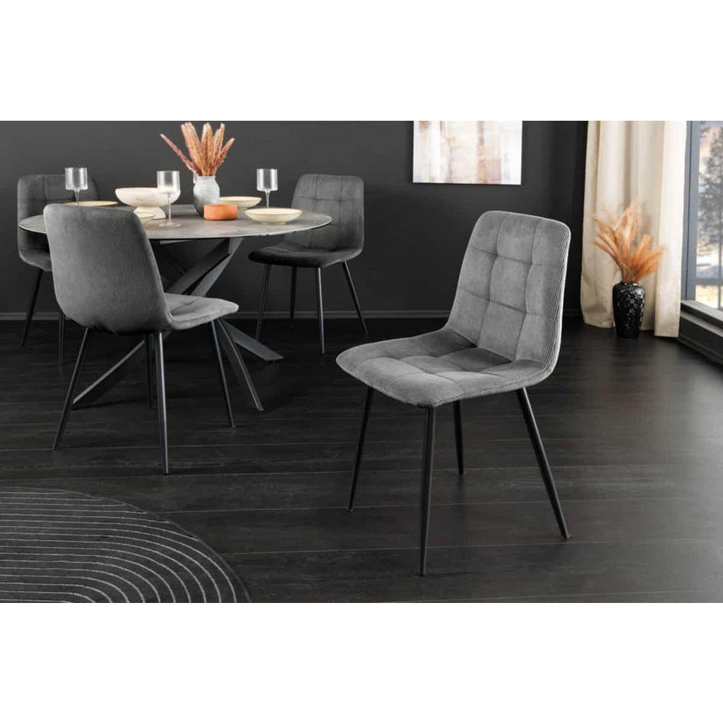 Thumbnail - riess-ambiente Stuhl, Grau, Textil, Textil, 54x88x44 cm, Esszimmer, Stühle, Esszimmerstühle, Vierfußstühle