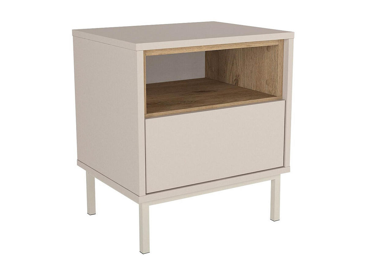 NACHTTISCH - 50 x 40 - holz - beige, naturfarben hell Fazyra - Beige/Naturfarben, Holz (50/56/40cm) - Vente-Unique