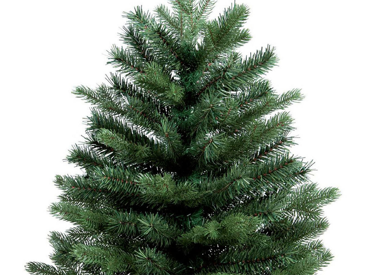 WEIHNACHTSBAUM künstlicher 60 cm mit LED-Beleuchtung, NACHTHIMMEL, mit 37 Weihnachtsbaumschmuck, Pflanztopf mit Jutesack - Goldfarben/Schwarz, Kunststoff/Stein (40/60cm) - LAALU