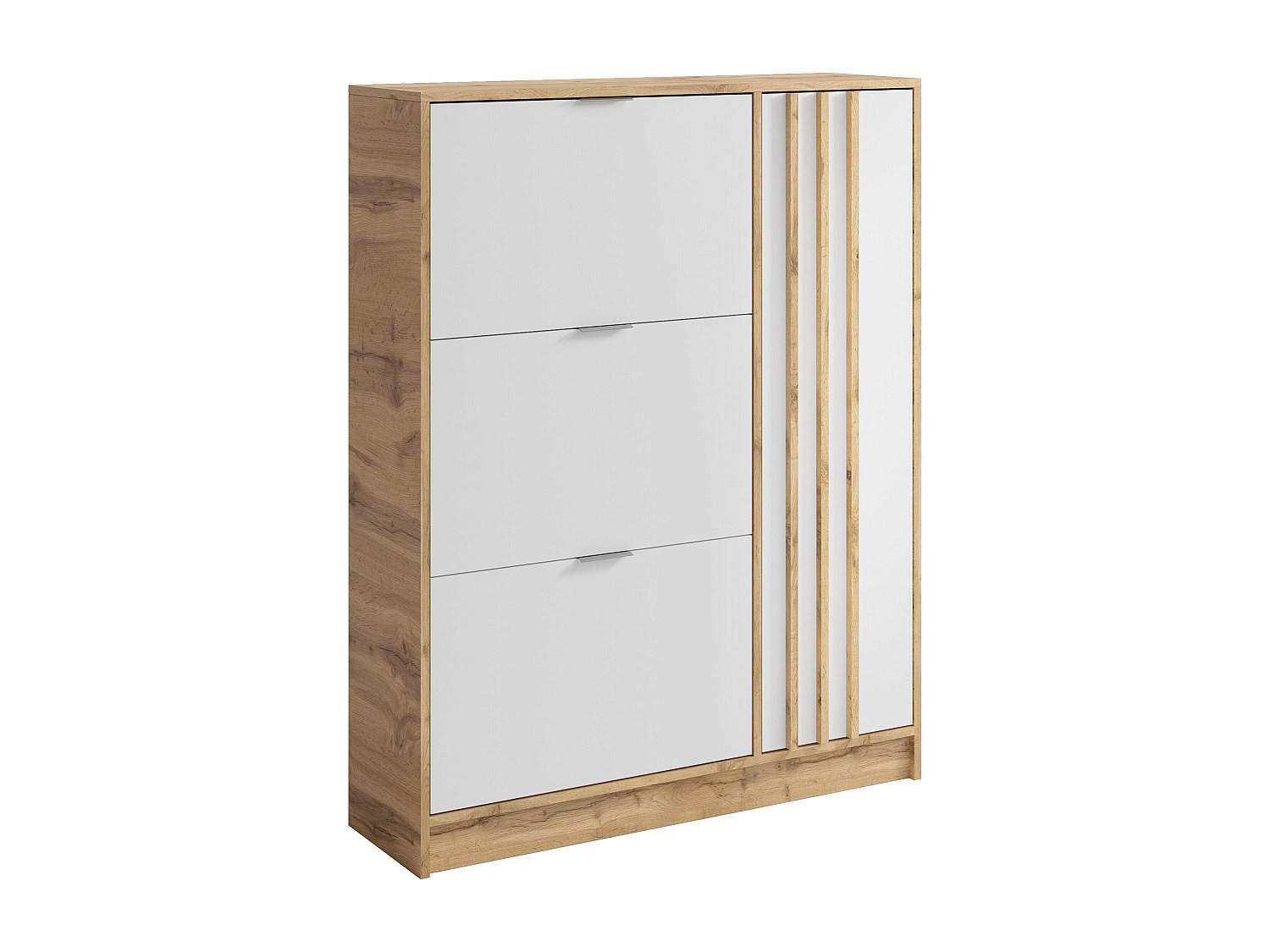 Vente-Unique Schuhschrank Weiß 102x130x30 cm