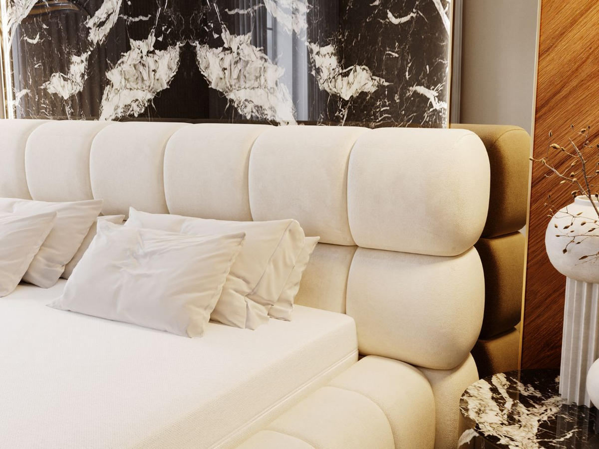 POLSTERBETT Mellow 160x200 Beige - Beige, Textil (160/200cm) - Graingold