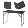 KLAPPTISCH Adelfia - Schwarz, Kunststoff/Metall (120/60/90cm) - [en.casa]