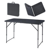 KLAPPTISCH Adelfia - Schwarz, Kunststoff/Metall (120/60/90cm) - [en.casa]
