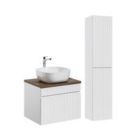 KOUPELNOVÝ NÁBYTEK 60cm Zelie 2er-Set Bílá - bílá, kompozitní dřevo (60/48/46cm) - Petits-meubles