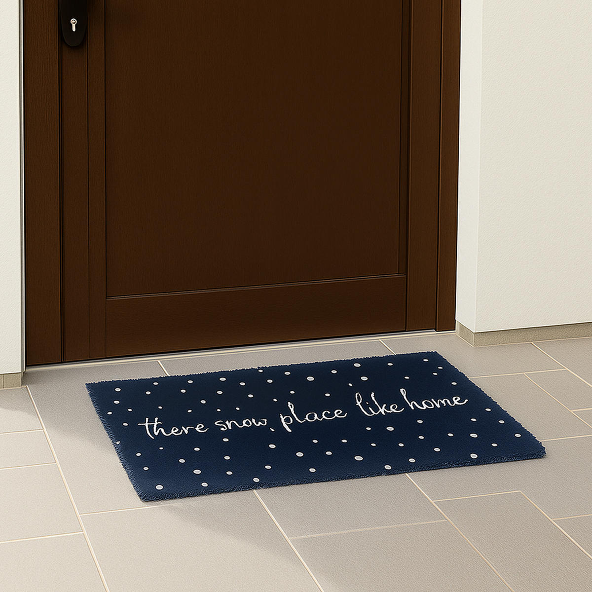 ROHOŽ - tmavě modrá, textil/plast (60/40cm) - Relaxdays