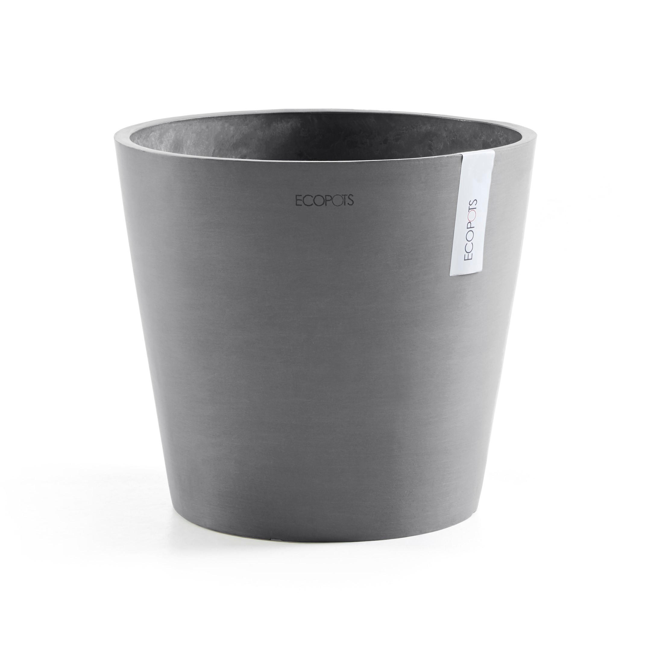 BLUMENTOPF mit Wasserreservoir Amsterdam 40/34,8 cm Grau - Grau, Kunststoff (40/34.8cm) - Ecopots