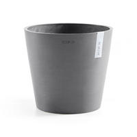 BLUMENTOPF mit Wasserreservoir Amsterdam 40/34,8 cm Grau - Grau, Kunststoff (40/34.8cm) - Ecopots