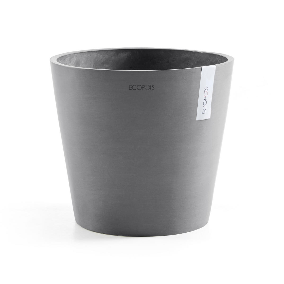 BLUMENTOPF mit Wasserreservoir Amsterdam 40/34,8 cm Grau - Grau, Kunststoff (40/34.8cm) - Ecopots