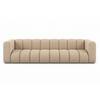 COUCH, Viersitzer-Sofa Grand, Veloursstoff Salvador, Beige - Beige, Holz (290/70/93cm) - Kaiser Möbel