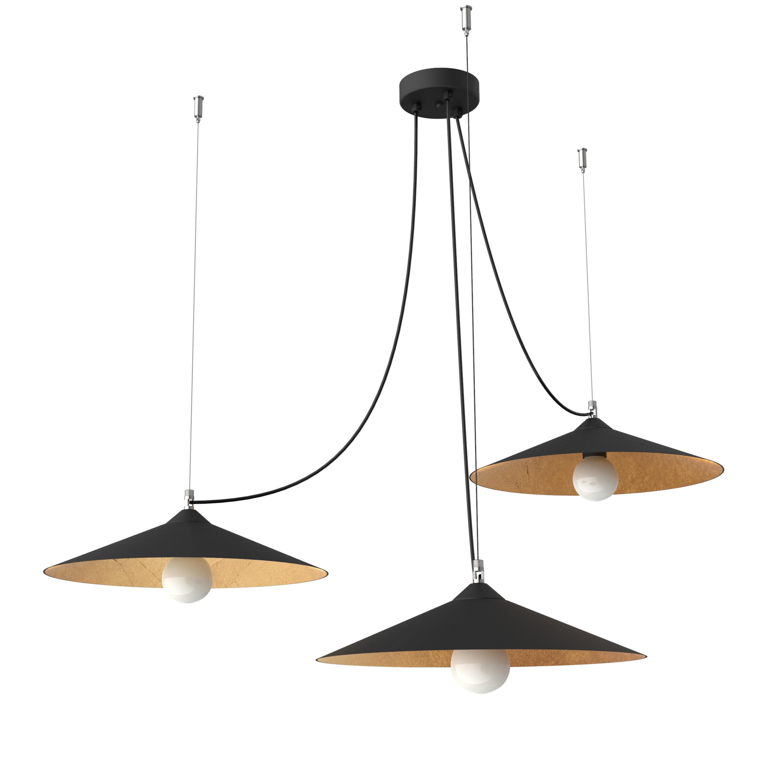 HÄNGELEUCHTE - Goldfarben, Metall (40/40/9cm) - Lumicom