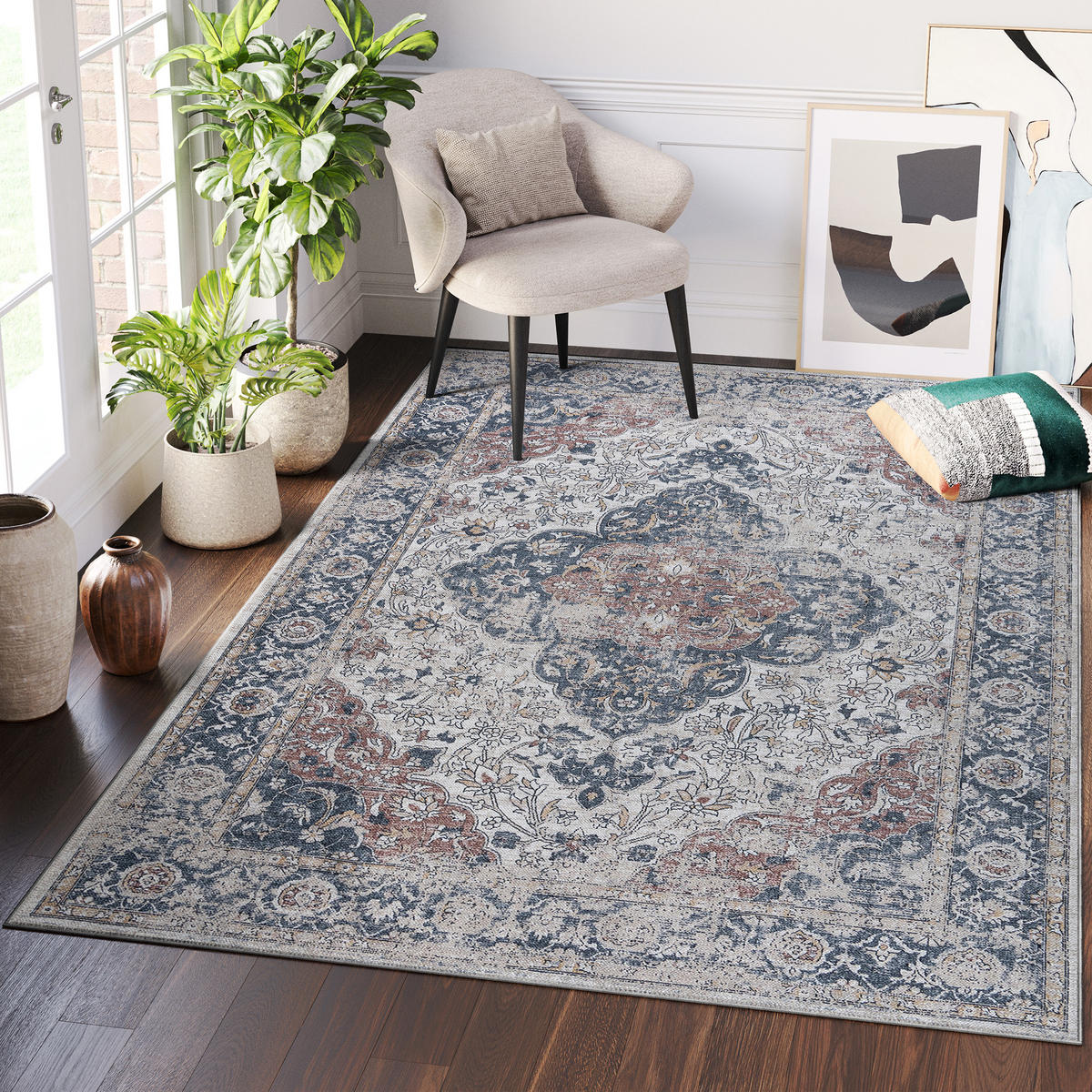 TEPPICH RITZ Blaugrau 240/340 cm - Blaugrau, Textil (240/340cm) - Tapiso