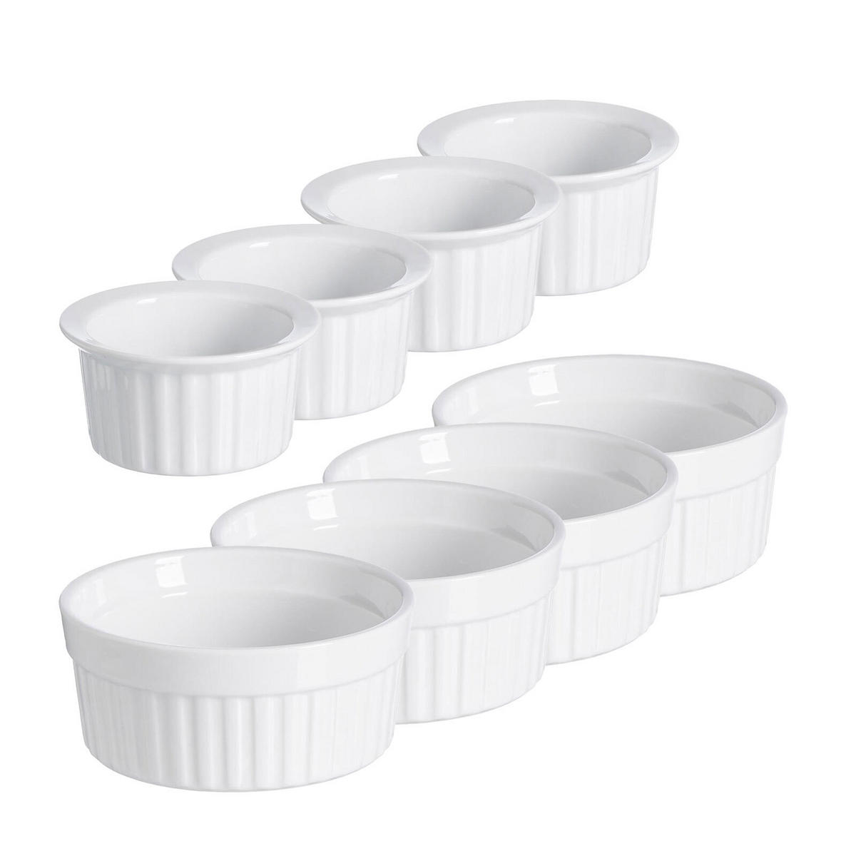 AUFLAUFFORMEN Bianco weiß ø 10 / 11 cm 8er Set - Weiß, Keramik (1/1/1cm) - Ritzenhoff Breker