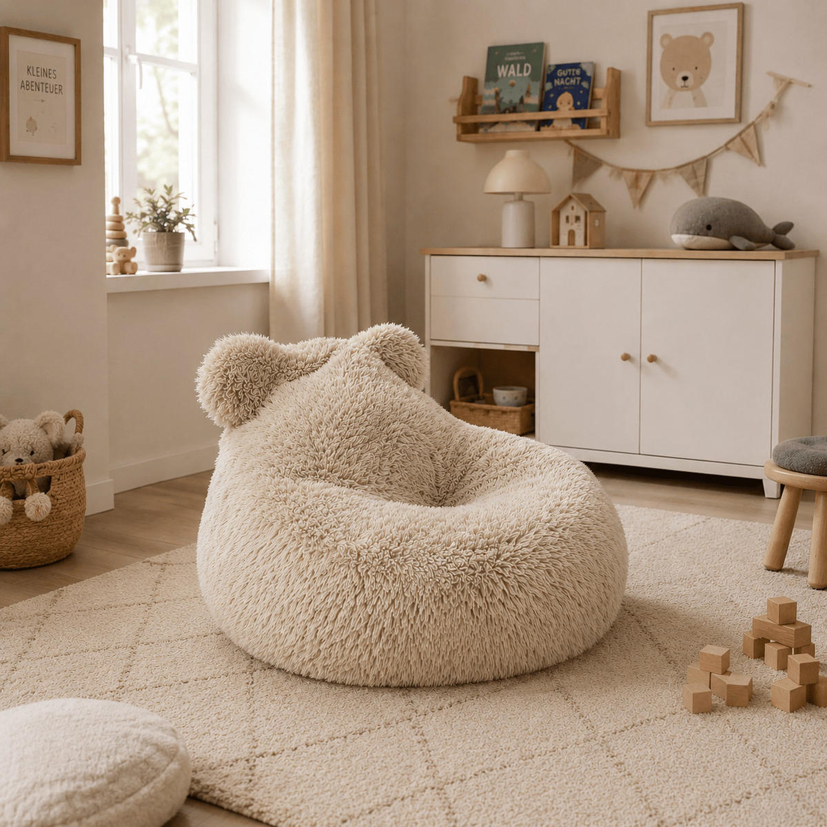 SITZSACK Teddy Mammoth flauschig - Braun, Textil (58/50/67cm) - MeowBaby