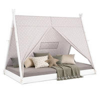 KINDERBETT 90/200 cm Tipi weiß - Weiß, Holz (208/132/105cm) - Homestyle4u