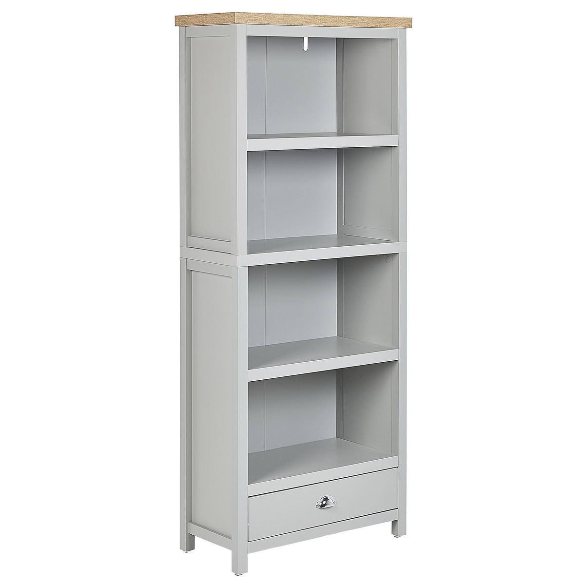 REGAL 4 Fächer Clio - Grau, Holzwerkstoff (72/180/35cm) - Beliani