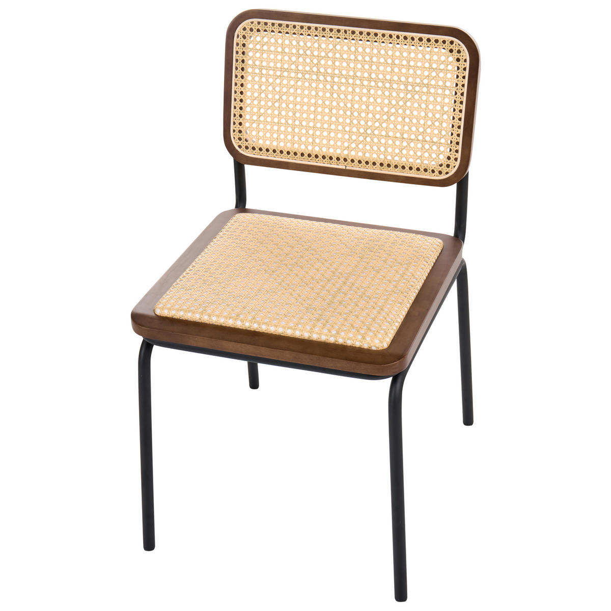 ESSZIMMERSTUHL 2er-Set Polyrattan Braun Corvallis - Braun, Kunststoff (48/83/58cm) - Beliani