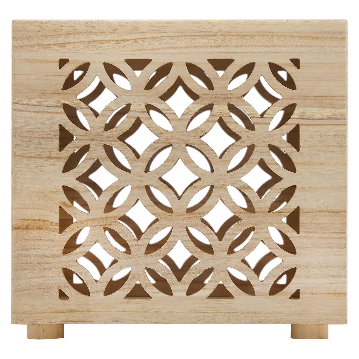 HOCKER Holz Beistelltisch - Braun, Holz (40/40/38cm) - Homestyle4u