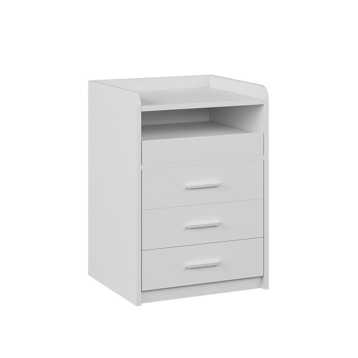 NACHTTISCH Edis Weiß 45 x 64 cm mit 3 Schubladen - Weiß, Holzwerkstoff (45/64/40cm) - Vicco