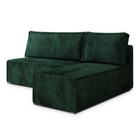 ROHOVÁ SEDAČKA BRISO tmavě zelená - šedá/tmavě zelená, dřevo/textil (200/140cm) - MASSENO