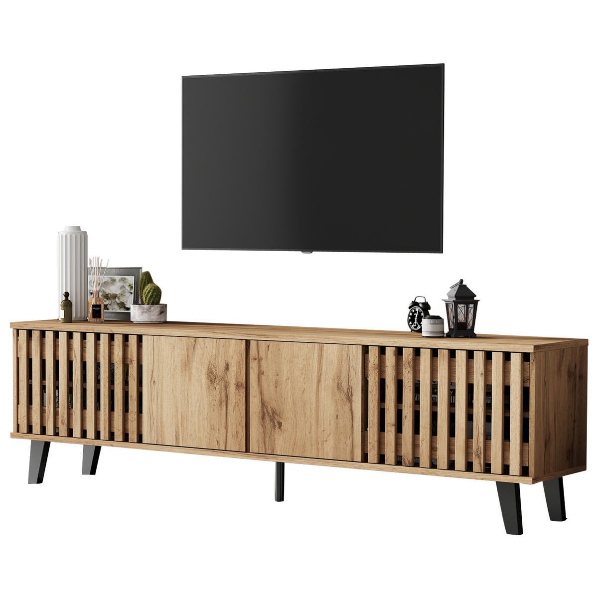 TV-LOWBOARD Original Naturfarben 180/40/55 cm - Naturfarben, Holzwerkstoff (180/55/40cm) - PANGIVO