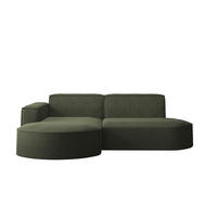 ECKSOFA MODENA L STUDIO Stoff Verita Dunkelgrun Links - Dunkelgrün, Holz (165/236cm) - Kaiser Möbel