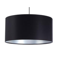 HÄNGELEUCHTE Schwarz 50/25 cm - Silberfarben/Schwarz, Kunststoff (50/0.8/25cm) - ONZENO