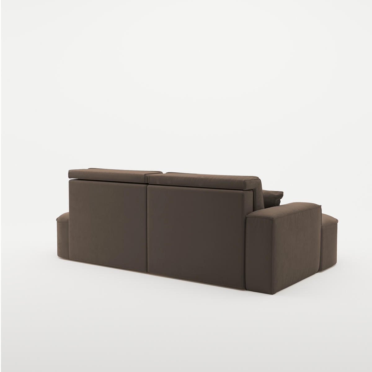ECKSOFA Modena Pro - Komfort Und Stil Stoff Salvador Dunkelbraun Links - Dunkelbraun, Holz (278/179cm) - Kaiser Möbel