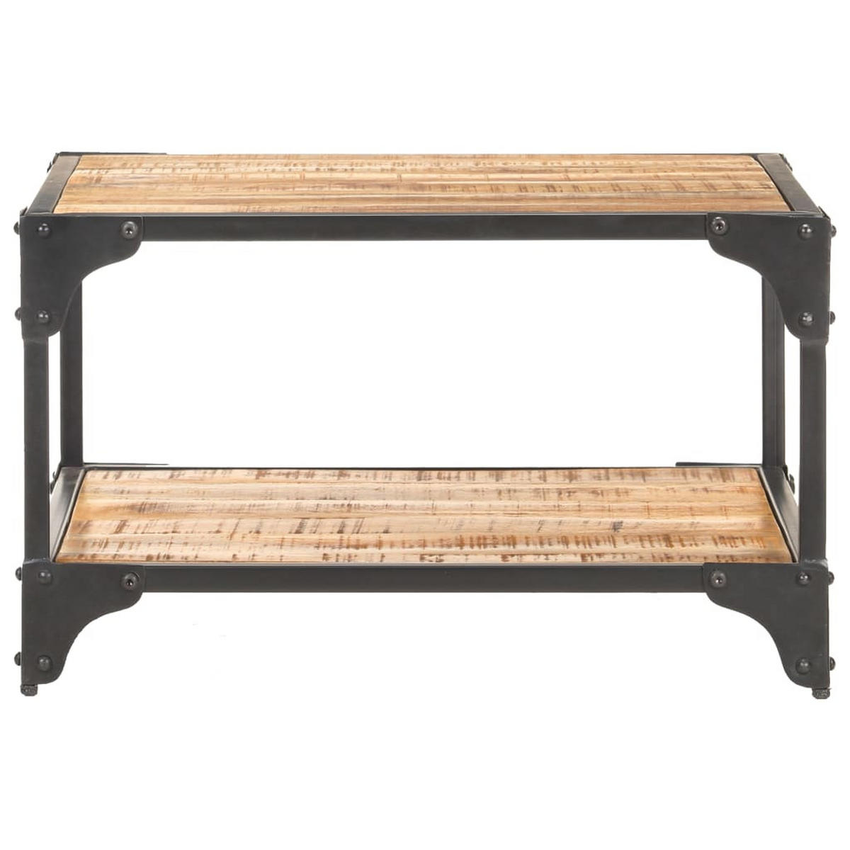 COUCHTISCH 60x60x35 cm Massivholz Mango - Braun, Metall (60/60/35cm) - furnicato