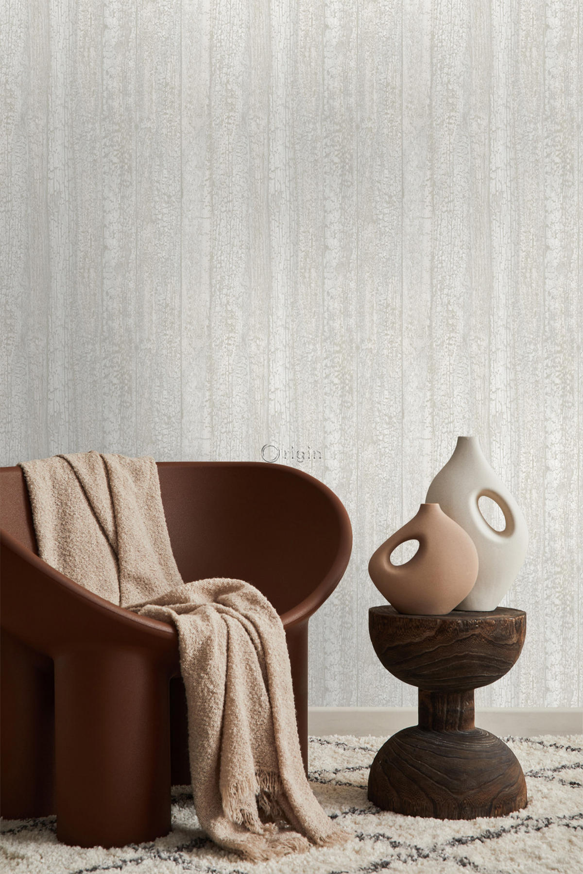 TAPETE Holz-optik 53 cm x 10.05 m - Beige, Papier (53/1000cm) - Origin Wallcoverings