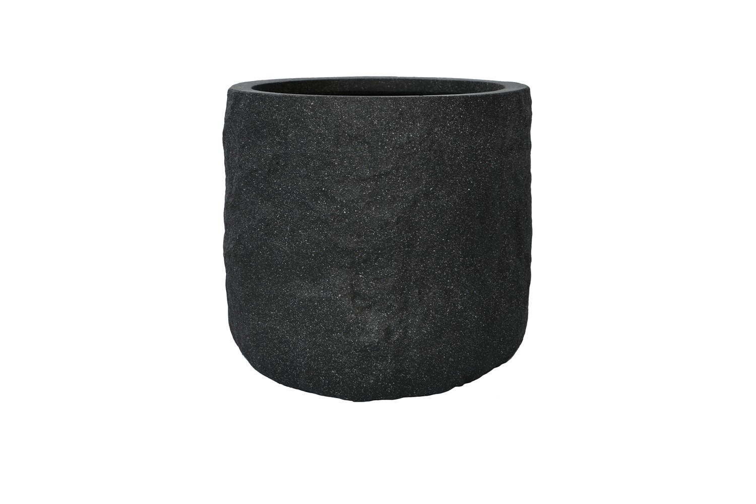 PFLANZKASTEN The Rock 28x25 cm, Steinoptik Anthrazit, Fiberstone - Anthrazit, Kunststoff (28/25/28cm) - dasmöbelwerk