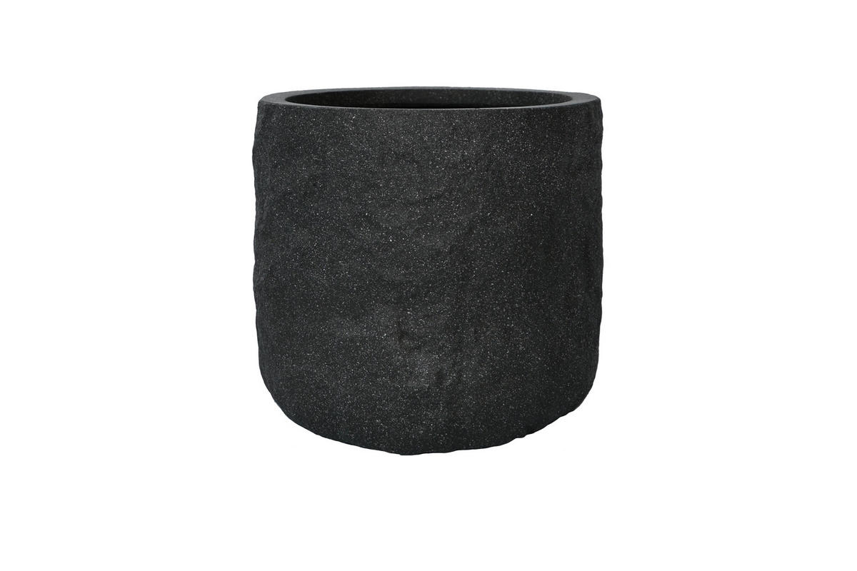 PFLANZKASTEN The Rock 28x25 cm, Steinoptik Anthrazit, Fiberstone - Anthrazit, Kunststoff (28/25/28cm) - dasmöbelwerk