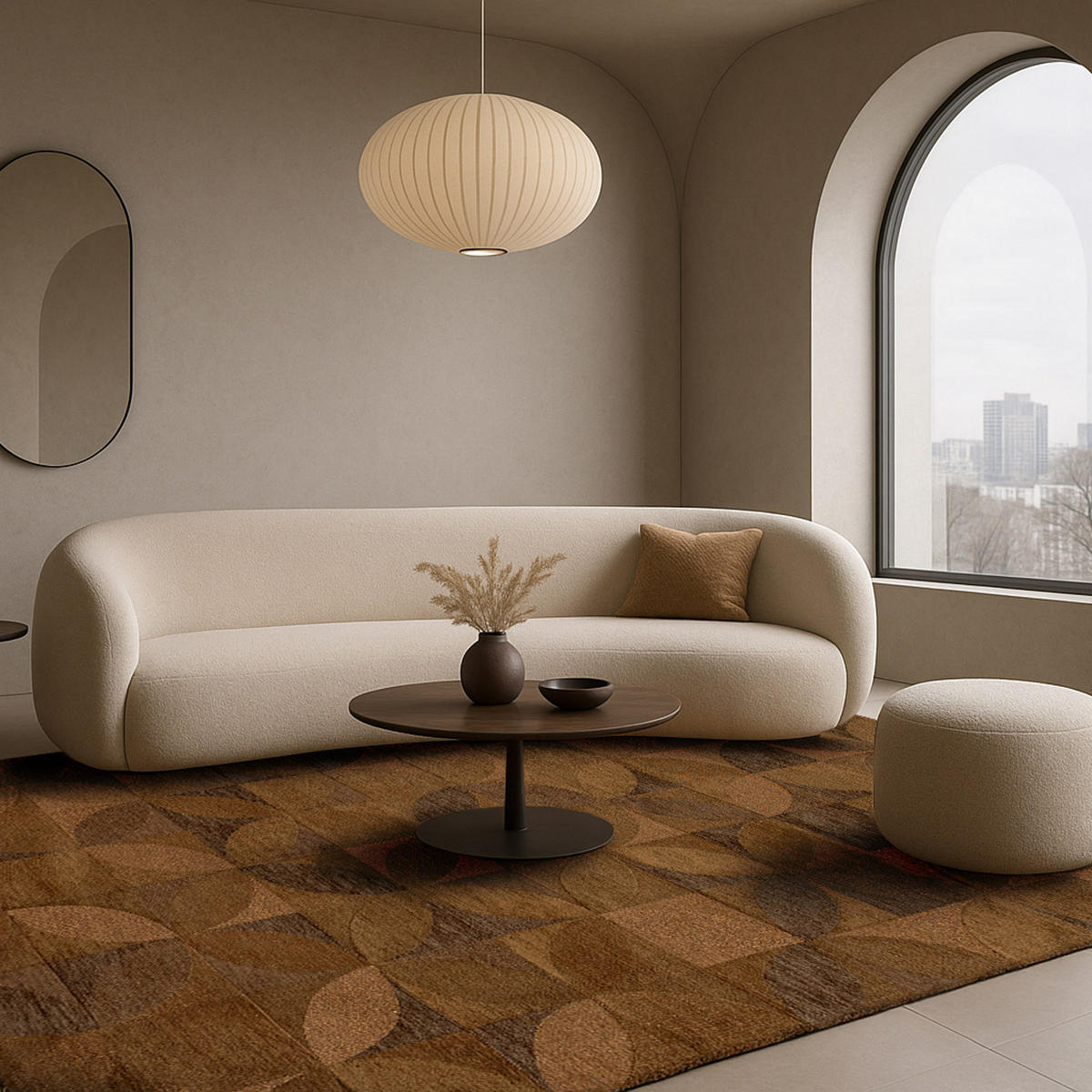 TEPPICH Rondo Amber 80/150 cm - Goldfarben, Textil (80/150cm) - Lola&Moi