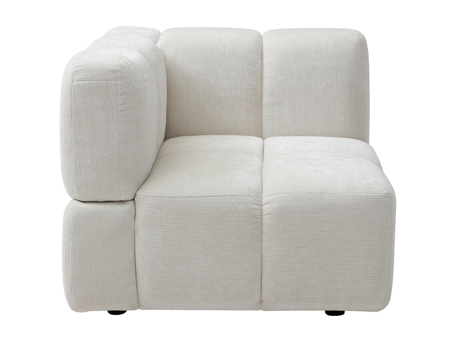 SESSEL mit gerader Rückenlehne - 1 Person - stoff - gebrochenes weiß Carlivi - Weiß, Holz/Textil (89/73/89cm) - Vente-Unique