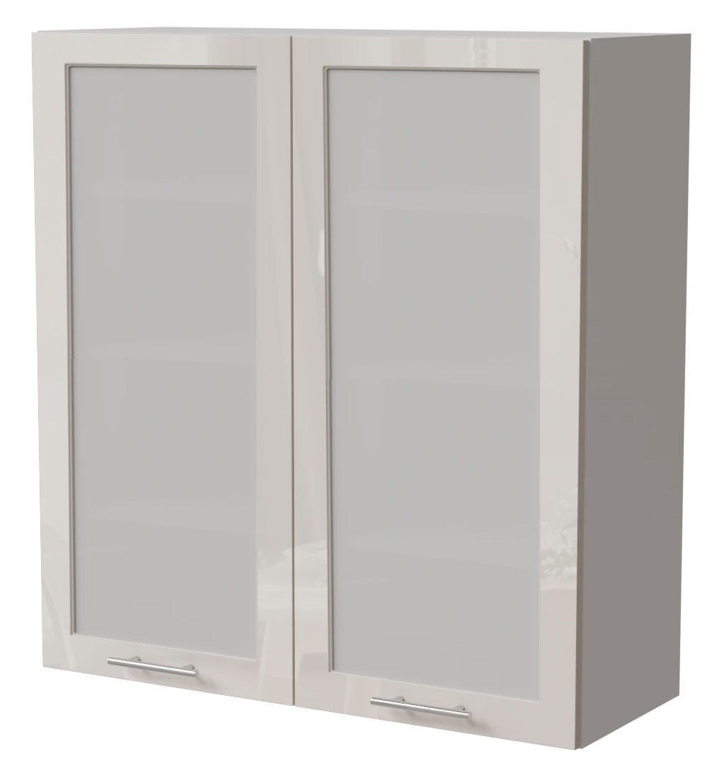 HÄNGESCHRANK Brerra W4S/90 Weiß / RAL 9001 creme Hochglanz 90 / 32,5 / 96cm - Creme/Weiß, Holz/Holzwerkstoff (90/96/32.5cm) - Feldmann-Wohnen