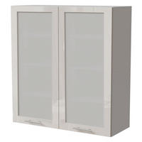 HÄNGESCHRANK Brerra W4S/90 Weiß / RAL 9001 creme Hochglanz 90 / 32,5 / 96cm - Creme/Weiß, Holz/Holzwerkstoff (90/96/32.5cm) - Feldmann-Wohnen