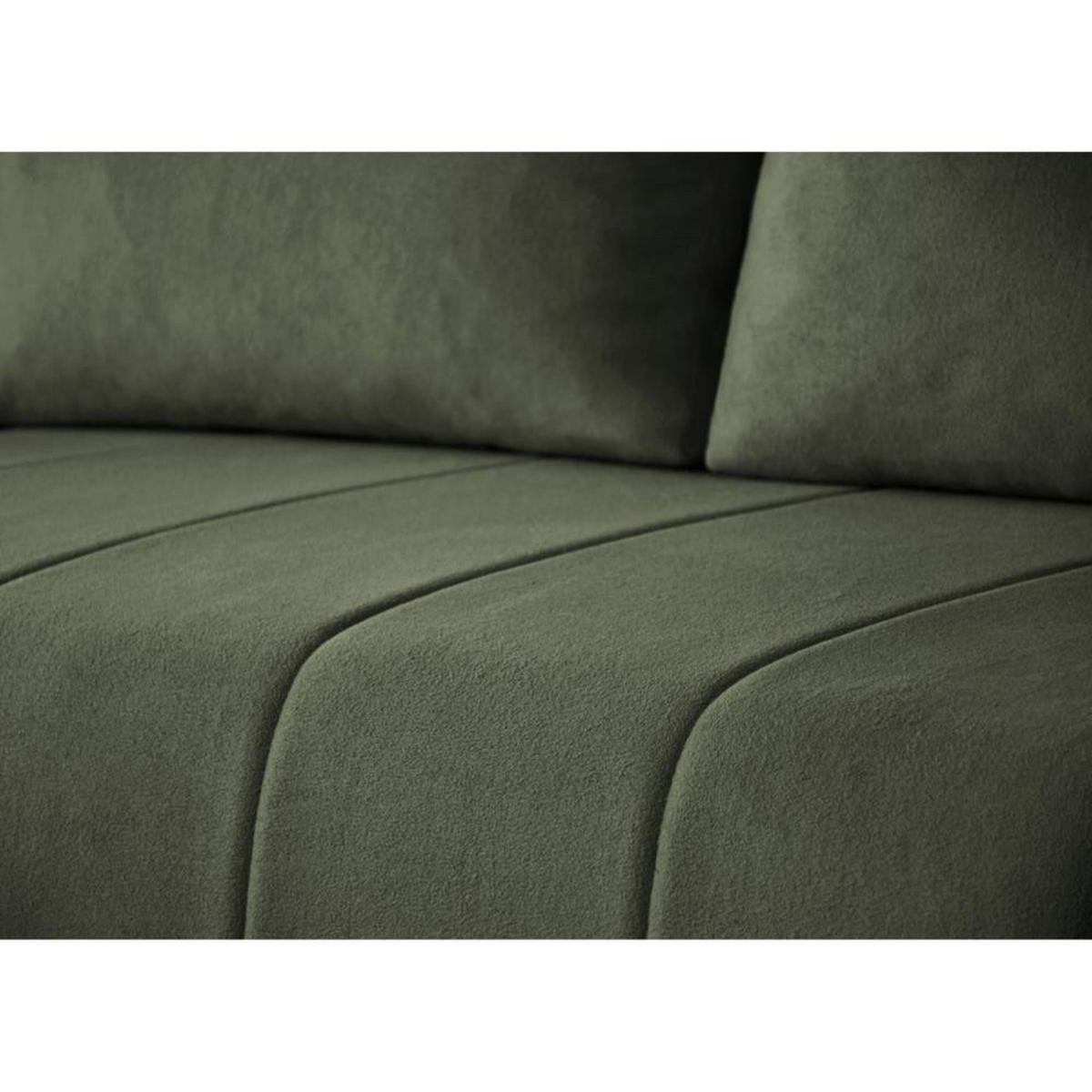 ECKSCHLAFSOFA Capri grün - Schwarz/Grün, Kunststoff/Textil (223/156cm) - Beautysofa