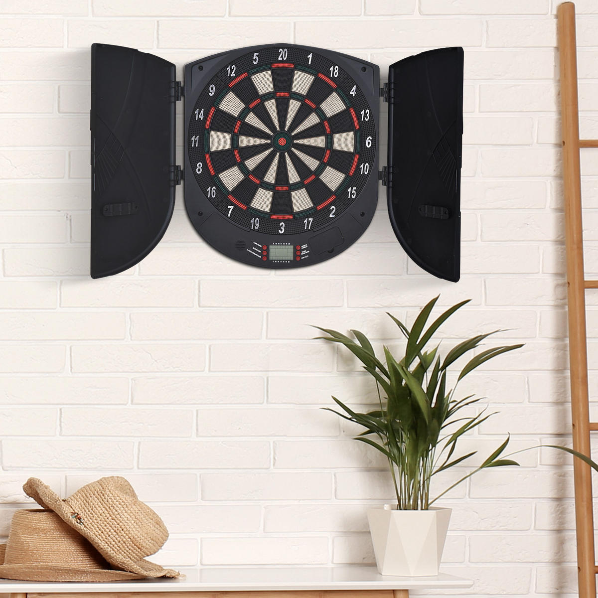 DARTSCHEIBE DE-10724 Schwarz - Schwarz, Kunststoff (44/50cm) - ComfortXL