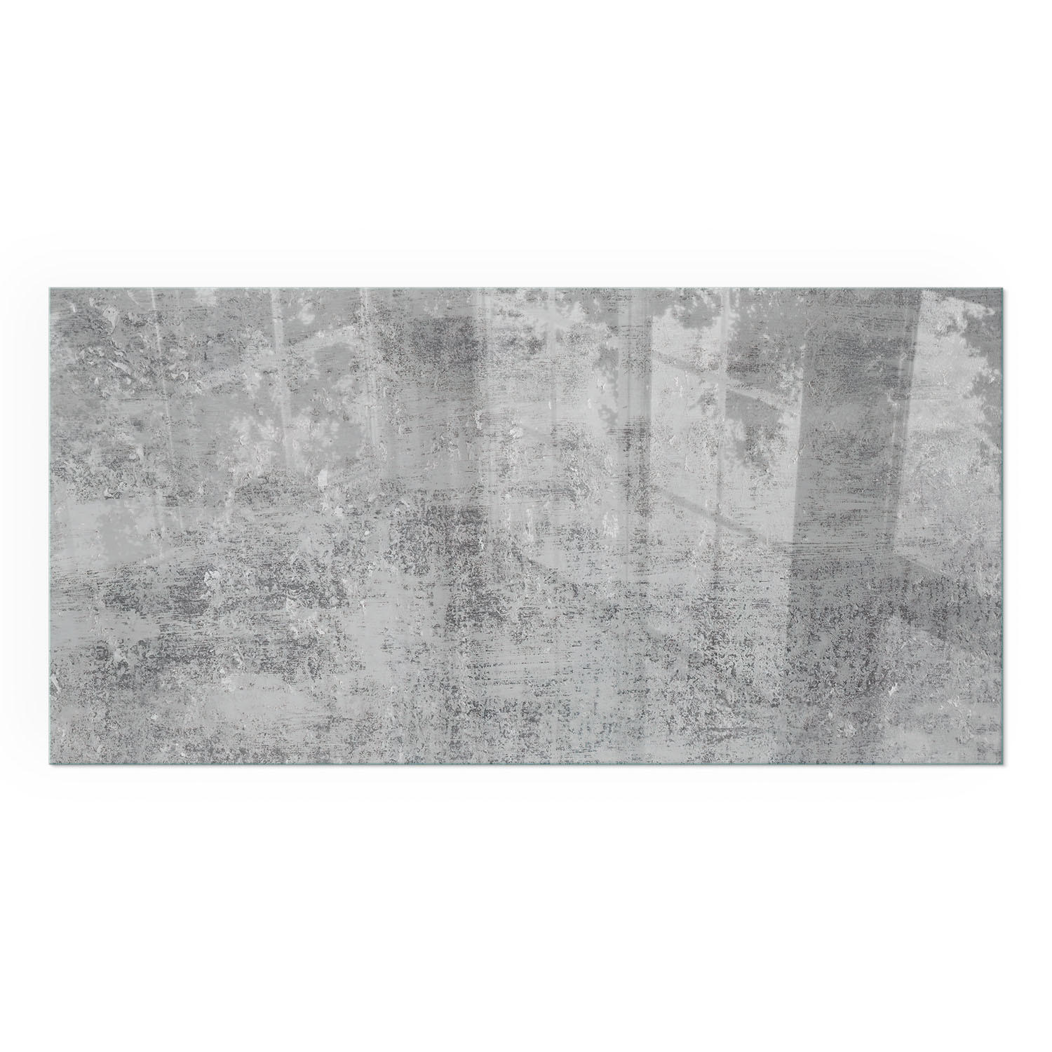 GLASPLATTE für Kamin 100x50 cm - Grau, Glas (100/50/0.4cm) - TULUP