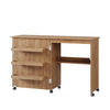 NÄHTISCH Carmen Eiche 118 x 77.5 cm mit 3 Regalfächer - Eichefarben, Holzwerkstoff (40/118/77.5cm) - Vicco