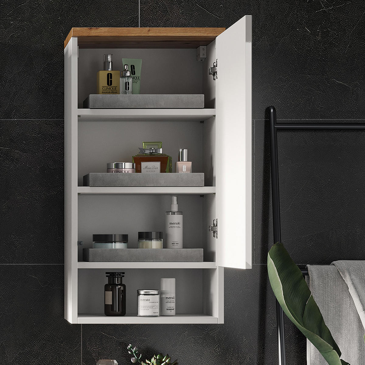 Weiß/Eiche Artisan, Holzwerkstoff (40/77.5/27cm) - Vicco