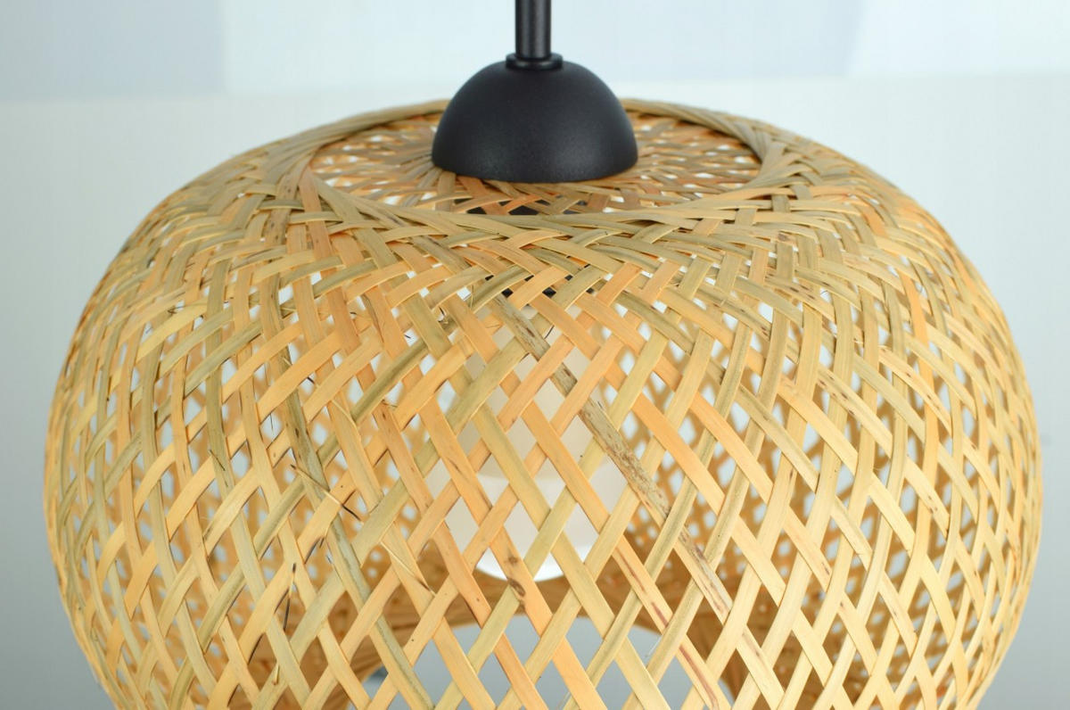 PENDELLEUCHTE BOHO - Beige, Holz/Metall (48/48/100cm) - kiki design